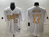 Men's Los Angeles Dodgers #17 Shohei Ohtani Number White 2022 All Star Stitched Cool Base Nike Jerseys,baseball caps,new era cap wholesale,wholesale hats
